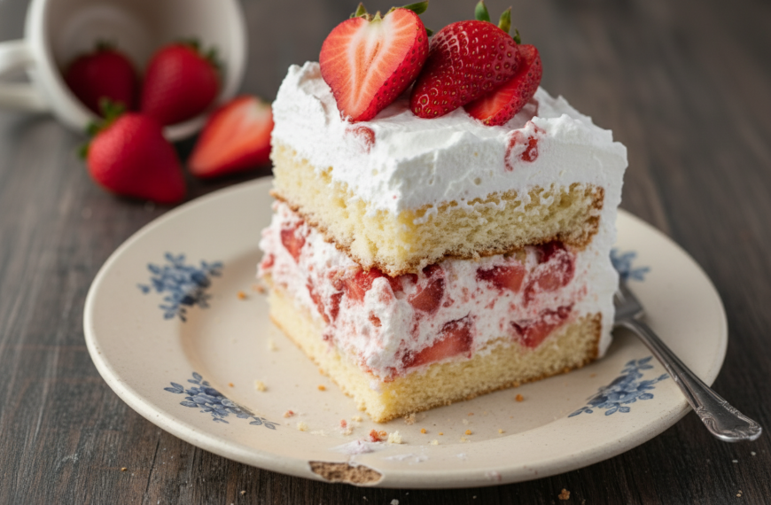 Strawberry Angel Delight A Simple No-Bake Jello Cake Strawberry Angel Delight A Simple No-Bake Jello Cake: This effortless dessert combines fluffy angel food cake with vibrant strawberry jello for a light and refreshing treat.