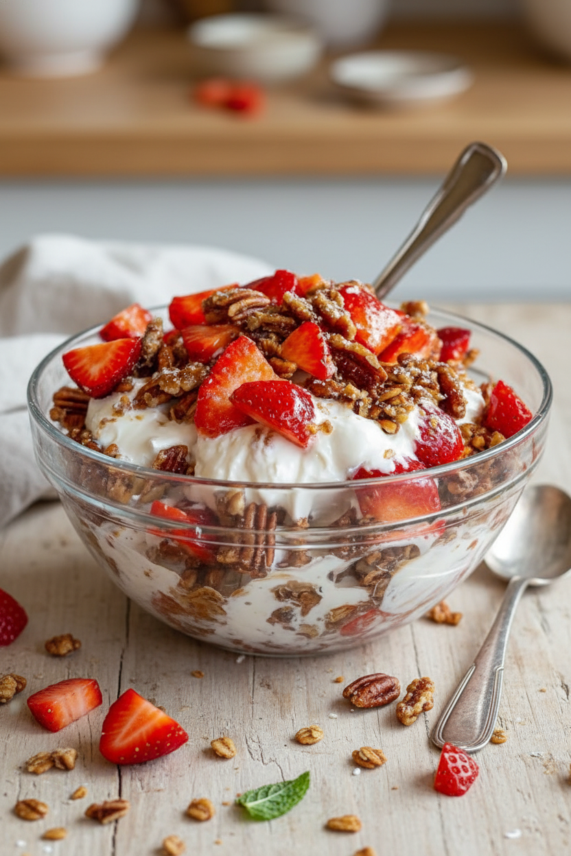 Easy Strawberry Pretzel Salad with Creamy Filling