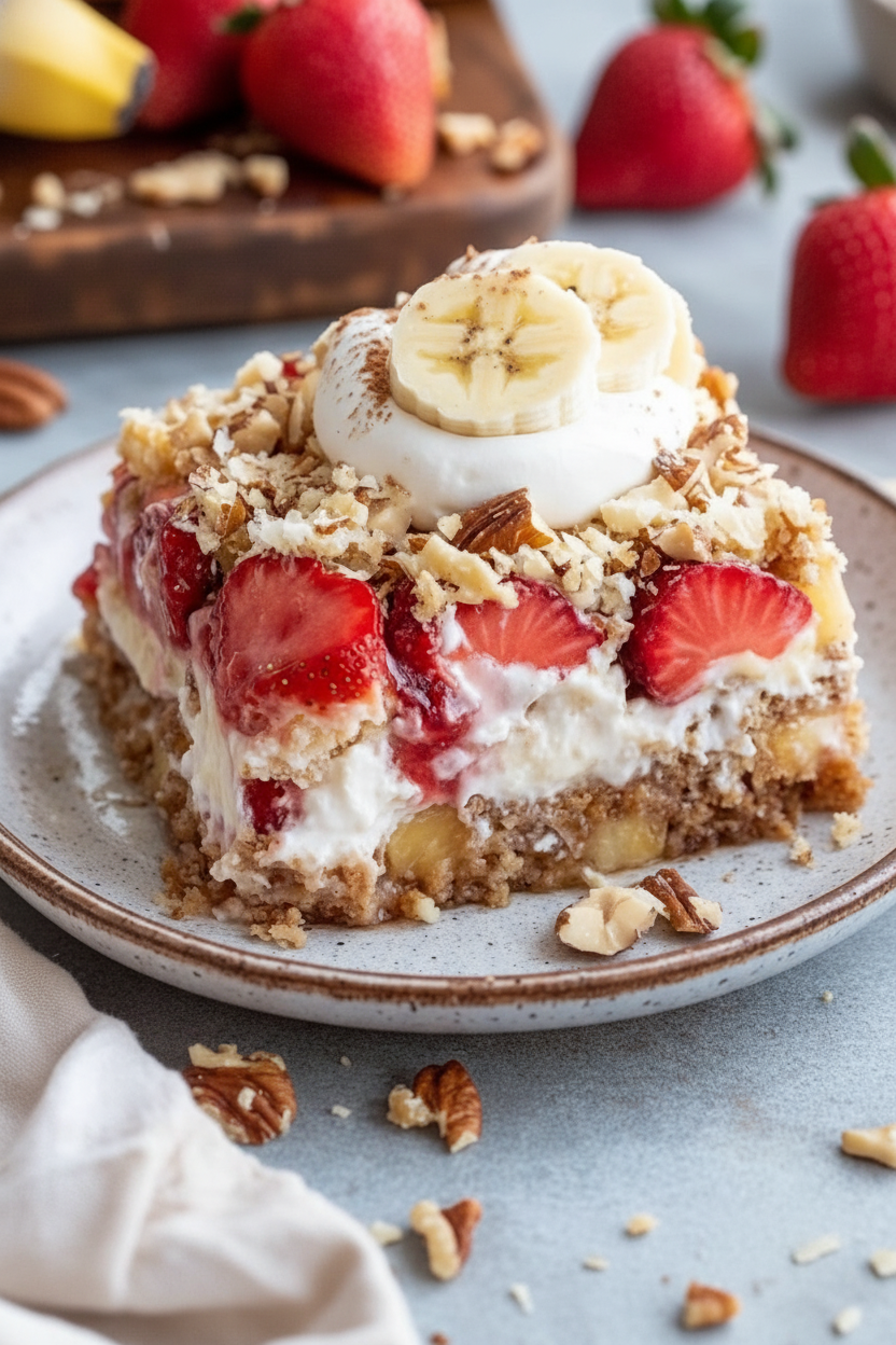 Easy Tropical Banana Pineapple Dump Cake Recipe