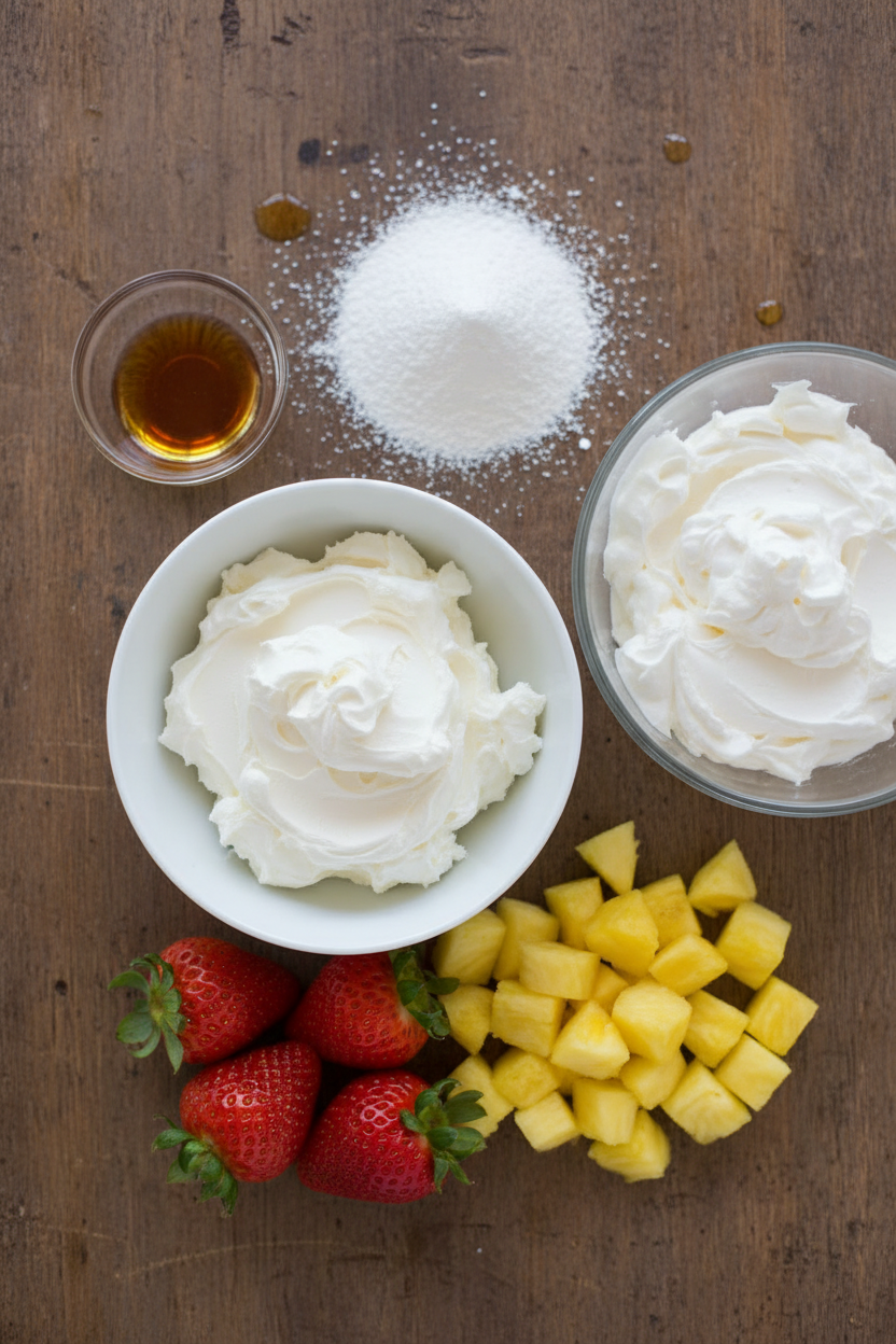 Easy Tropical Fruit Cheesecake Salad Recipe