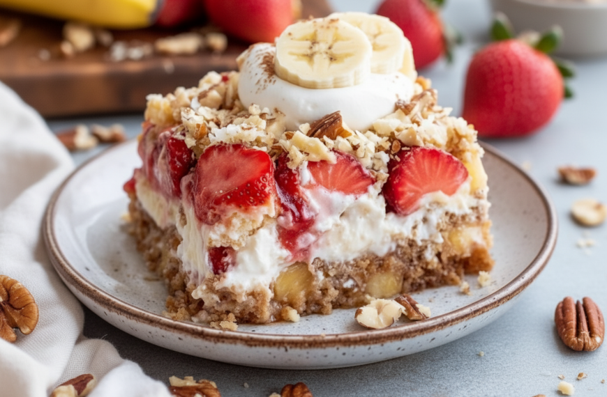 Tropical Fruit Dump Cake Delight: A Simple Dessert with Whipped Cream