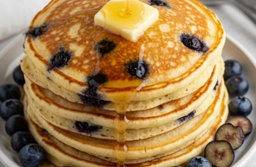 Fluffy Blueberry Cottage Cheese Pancakes