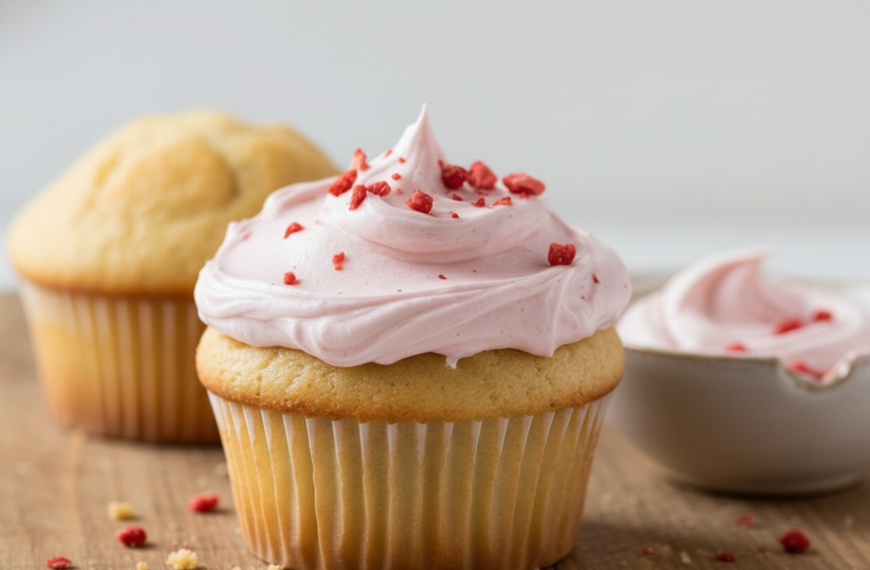 Fluffy Strawberry Marshmallow Buttercream Frosting Recipe