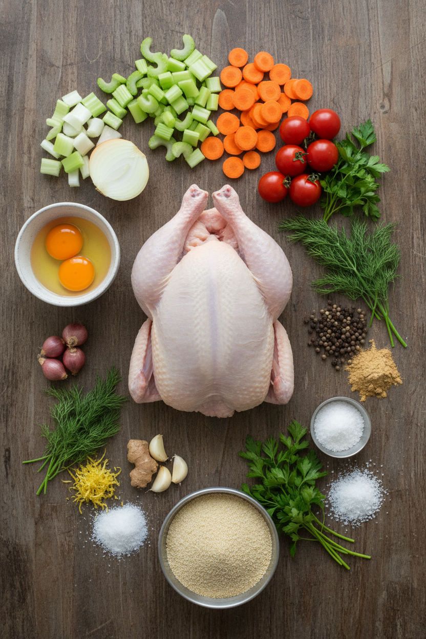Fresh Dill and Lemon Matzo Ball Soup