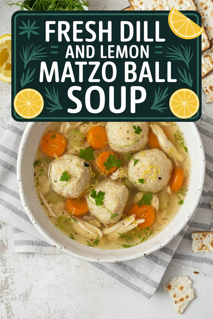 Fresh Dill and Lemon Matzo Ball Soup