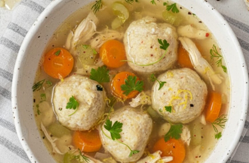 Fresh Dill and Lemon Matzo Ball Soup