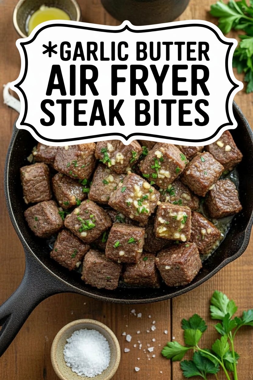 Garlic Butter Air Fryer Steak Bites