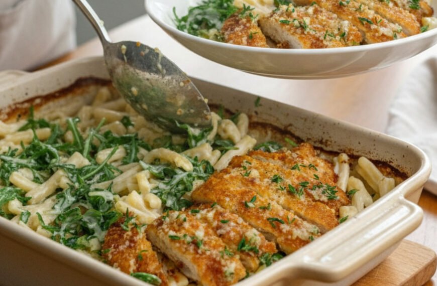 Chicken and Arugula Pasta with Garlic Butter