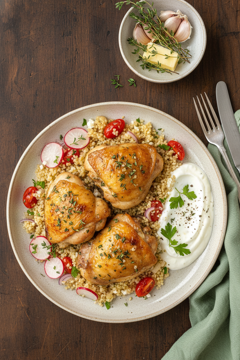 Garlic Butter Chicken with Spring Vegetables