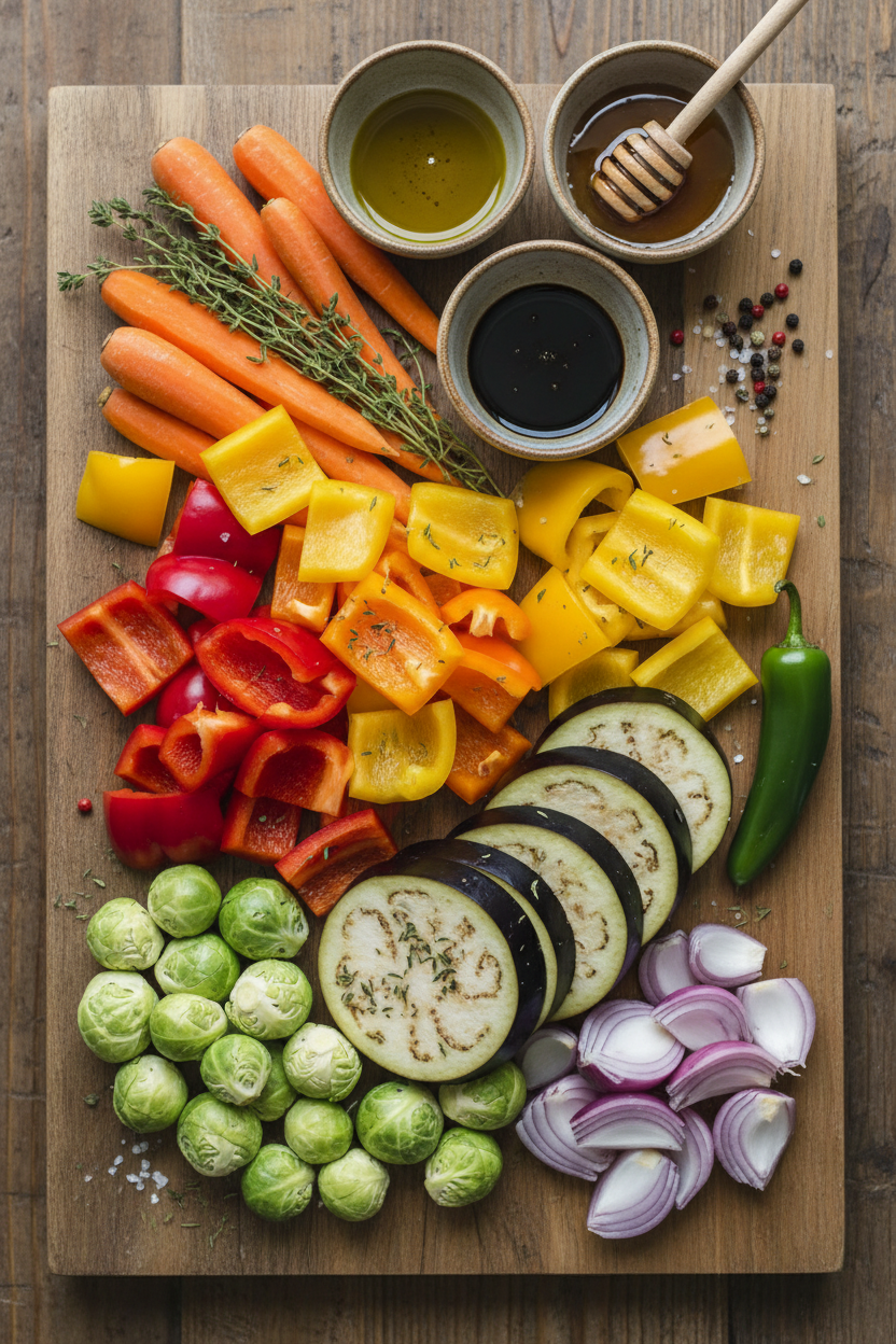 Glazed Honey Balsamic Roasted Roots