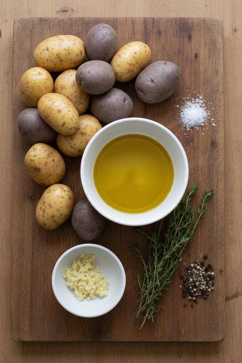 Golden Crisp Smashed Potatoes with Garlic Herbs