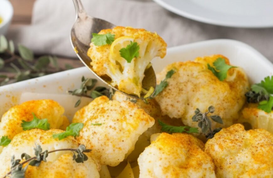 Golden Garlic Turmeric Cauliflower Roast