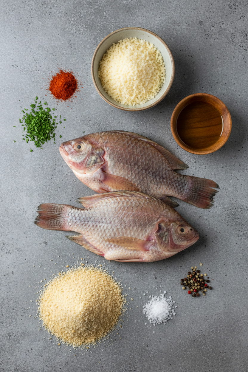 Golden Parmesan Crusted Tilapia Bake