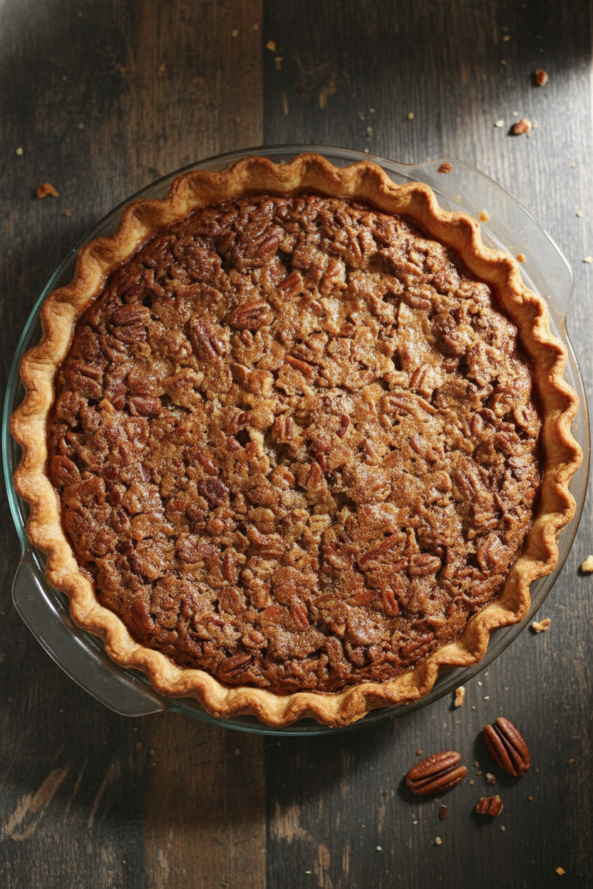Golden Pecan Caramel Pie