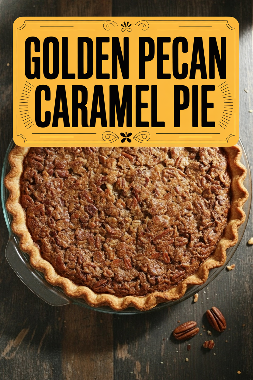 Golden Pecan Caramel Pie
