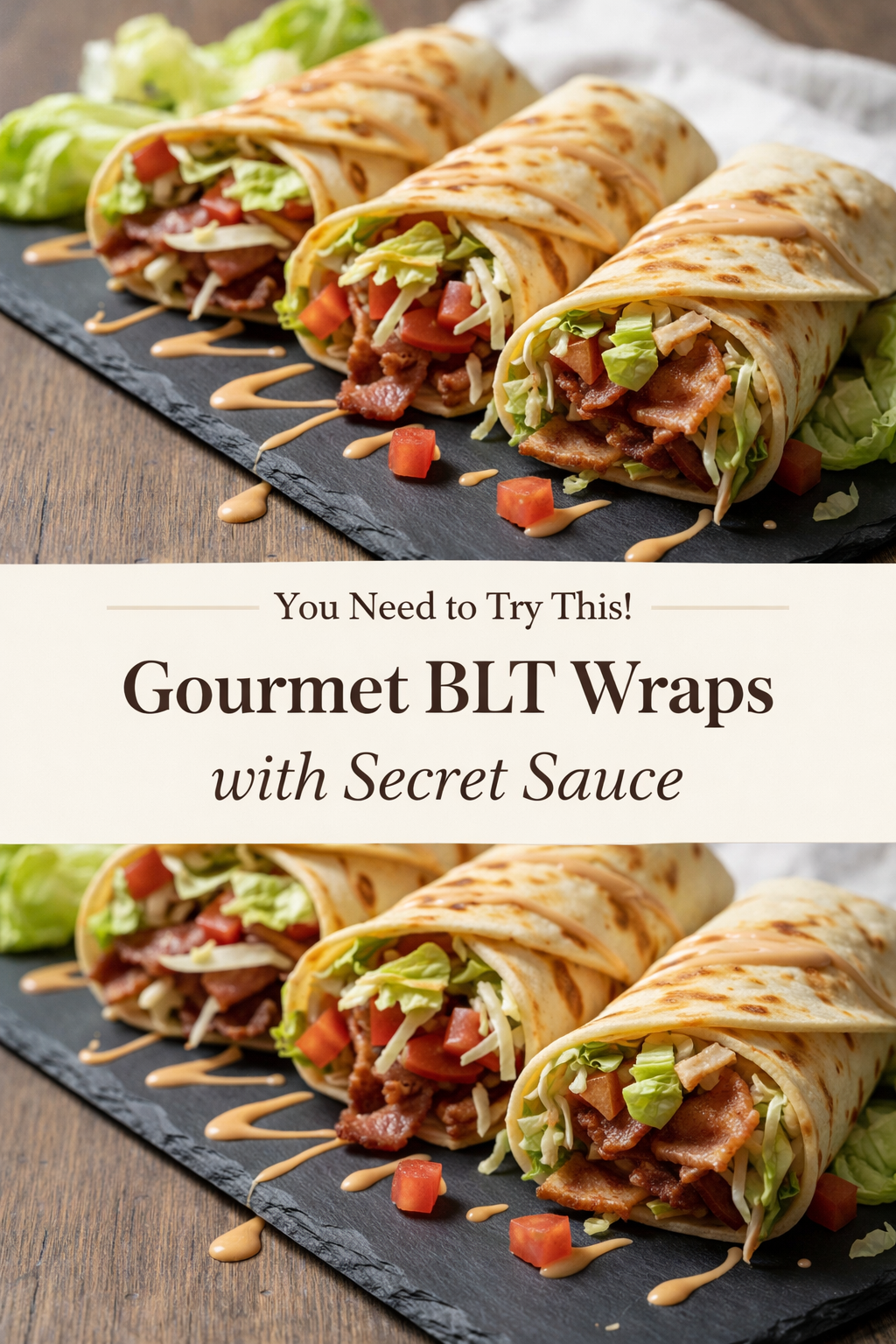 Gourmet BLT Wraps with Secret Sauce