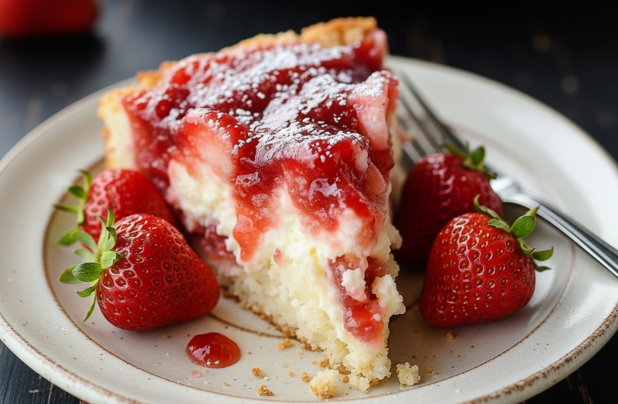 Easy Strawberry Cheesecake Dump Cake Recipe