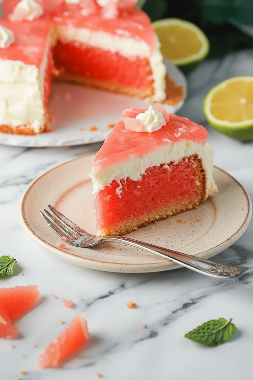 Guava Strawberry Cake with Cream Cheese Frosting