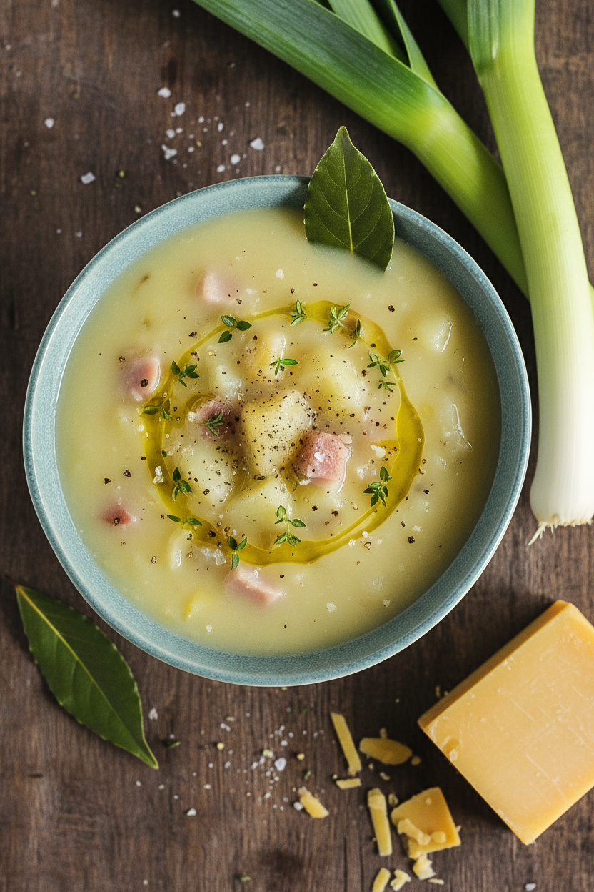 Ham and Leek Potato Chowder