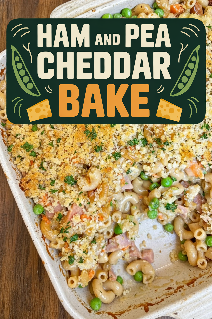 Ham and Pea Cheddar Bake