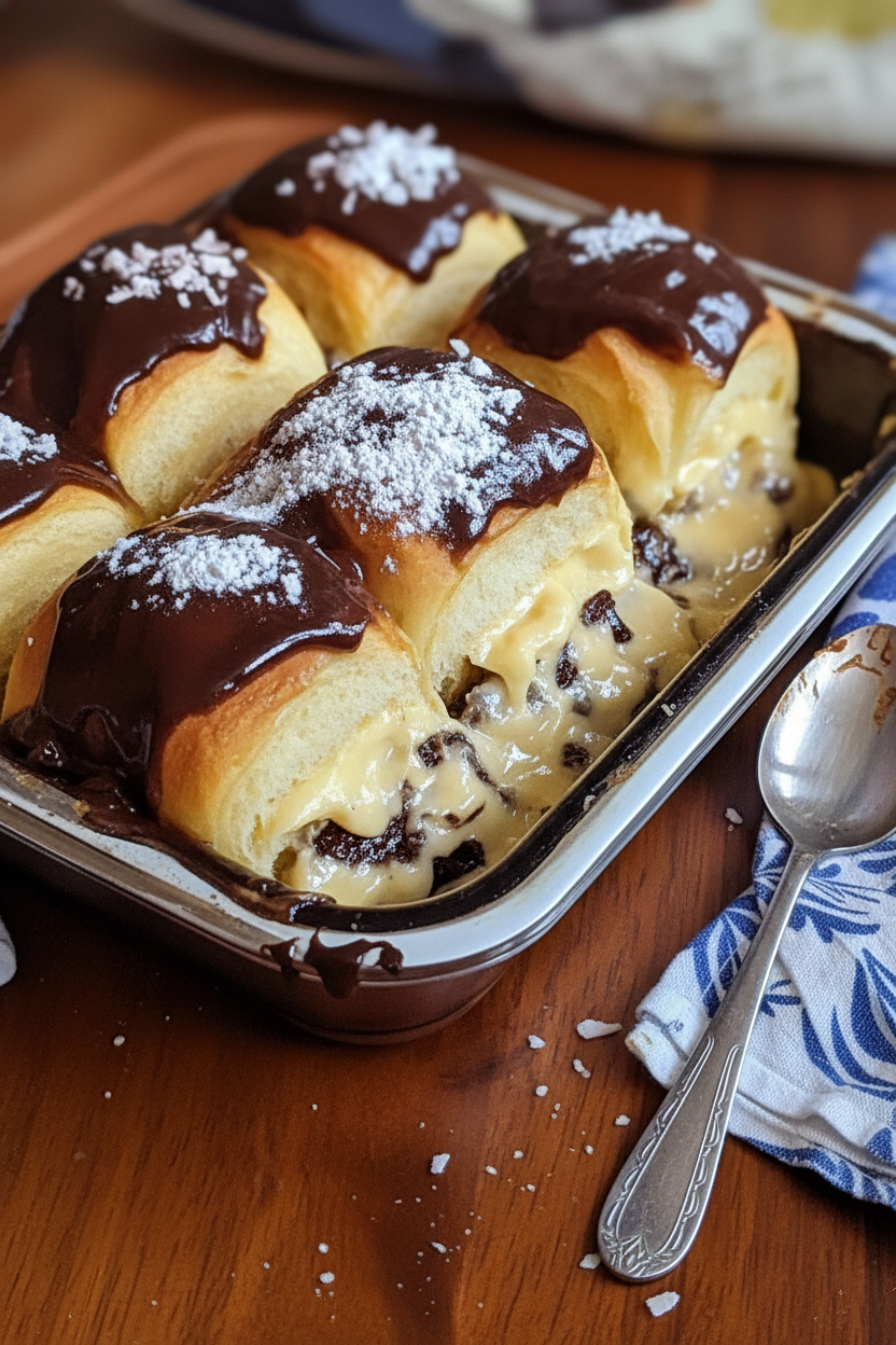 Hawaiian Roll Boston Cream Bites