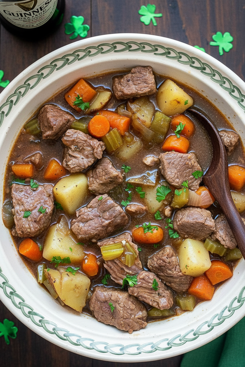 Hearty Guinness Beef Stew for Saint Patricks Day