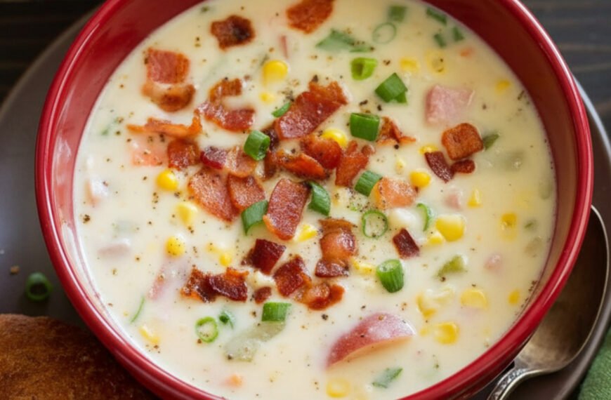 Ham and Corn Chowder with Potatoes