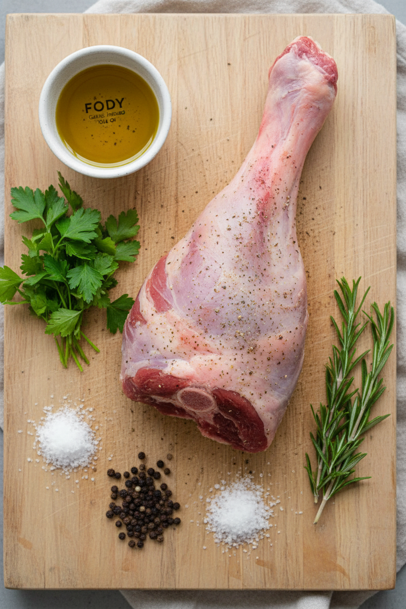 Herb Crusted Roasted Lamb Leg