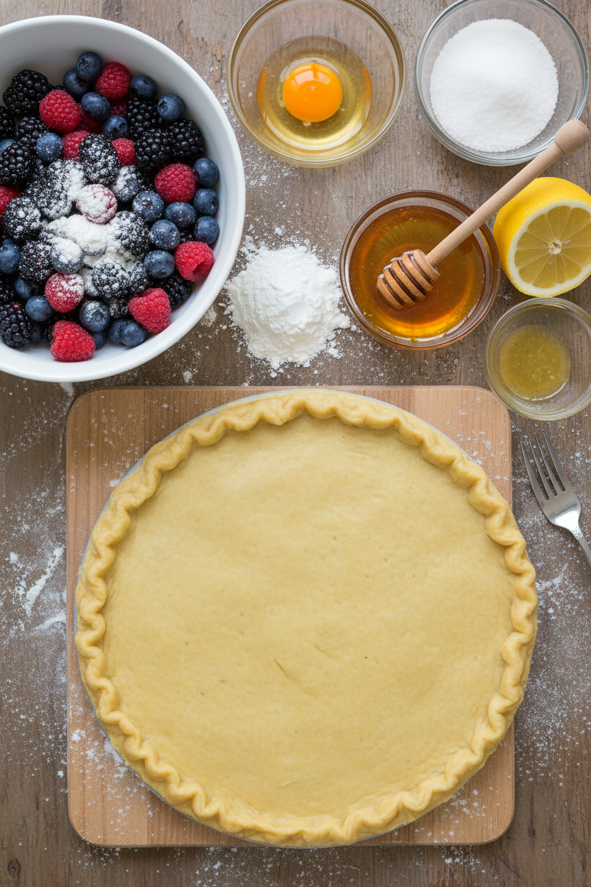 Honeyed Spring Berry Rustic Tart