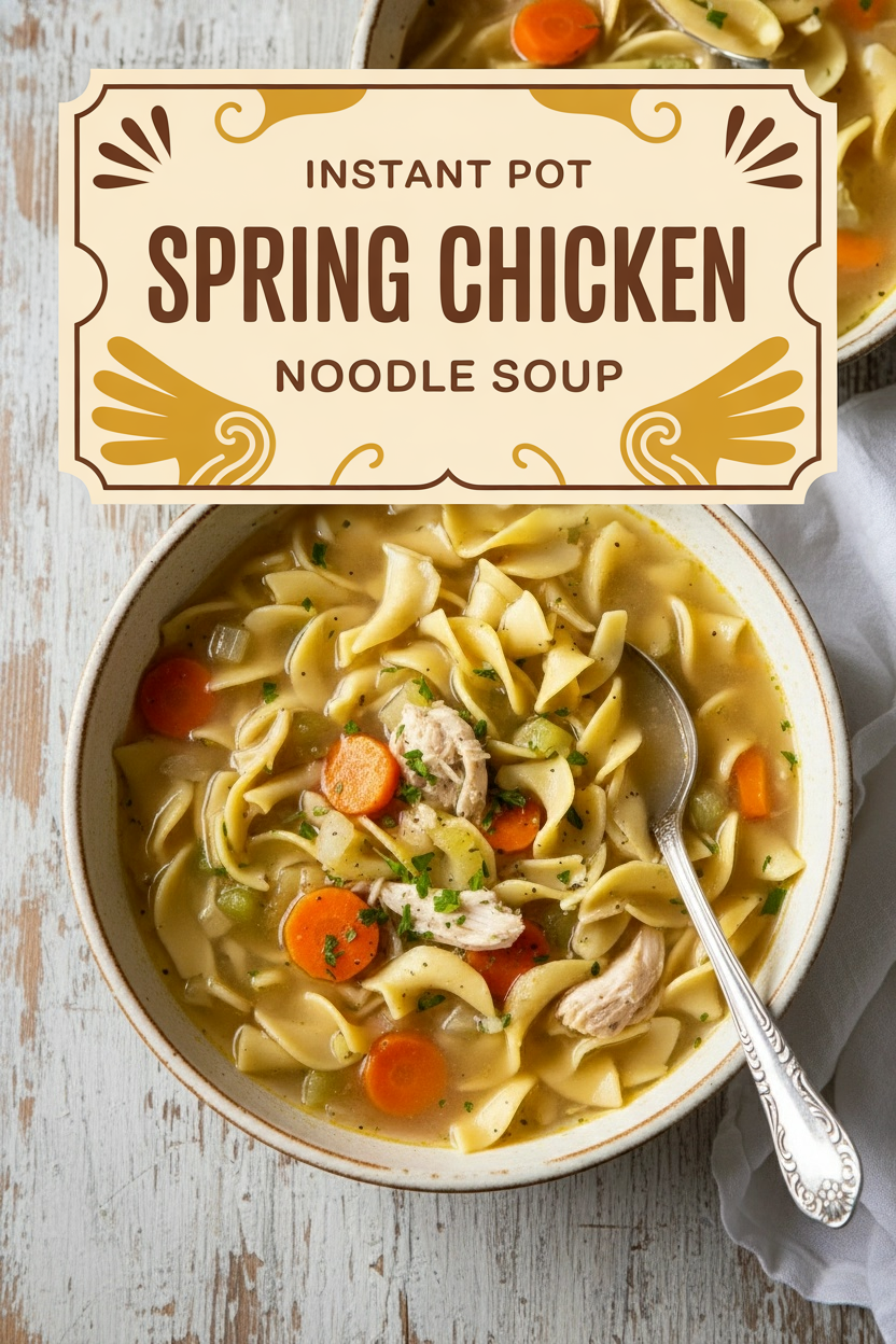 Instant Pot Spring Chicken Noodle Soup
