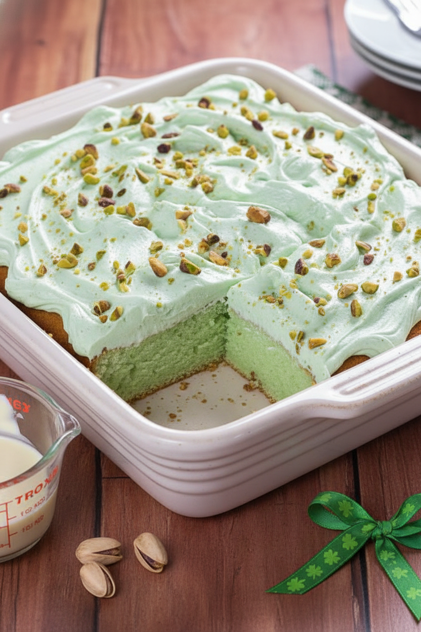 Irish Pistachio Luck Cake