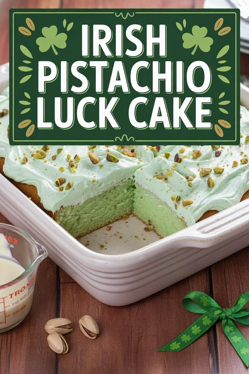 Irish Pistachio Luck Cake