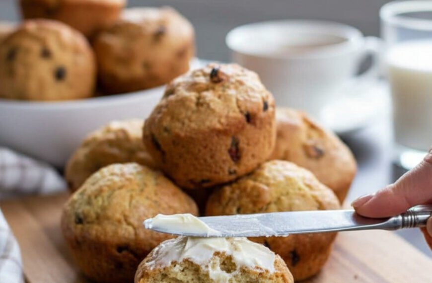 Traditional Irish Soda Bread Muffins with Raisins