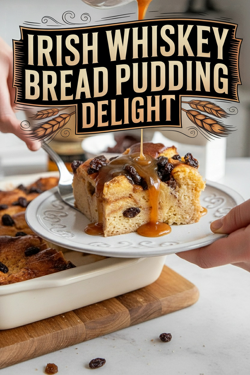 Irish Whiskey Bread Pudding Delight
