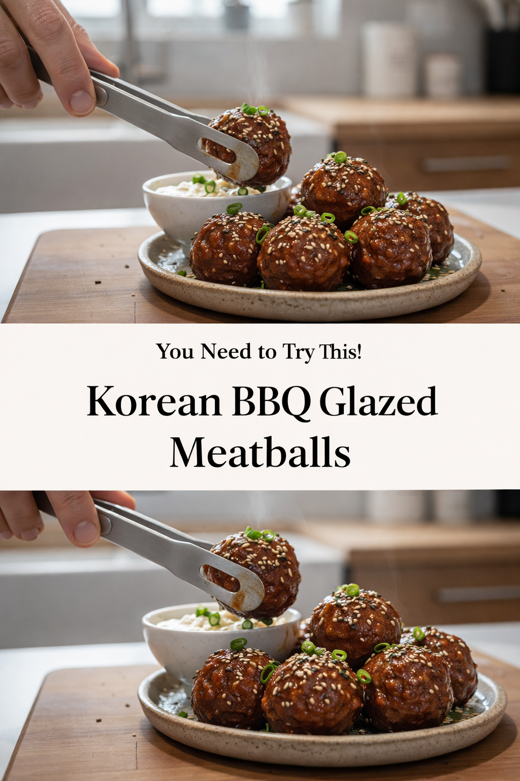 Korean BBQ Glazed Meatballs