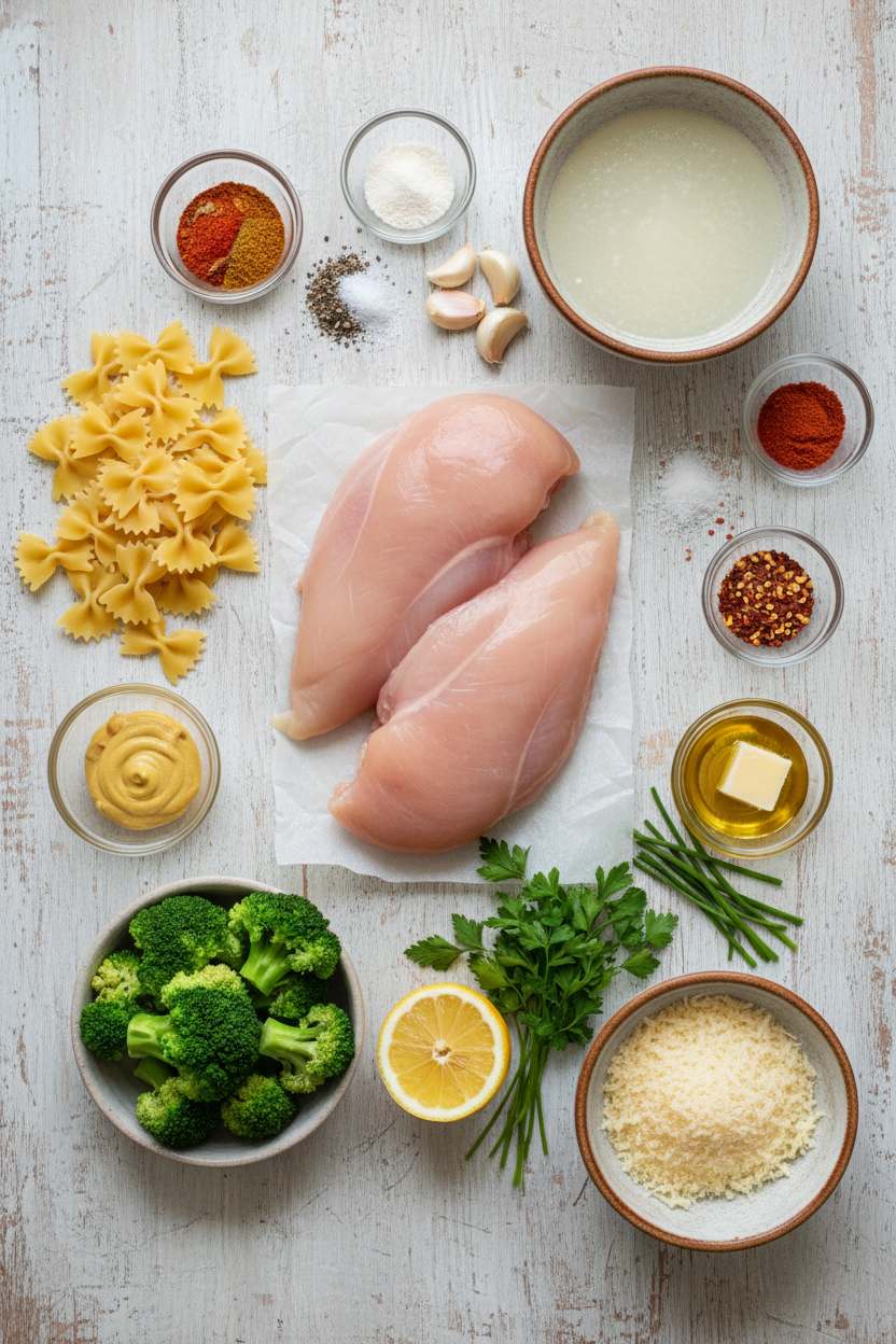 Lemon Bowtie Chicken with Cowboy Butter
