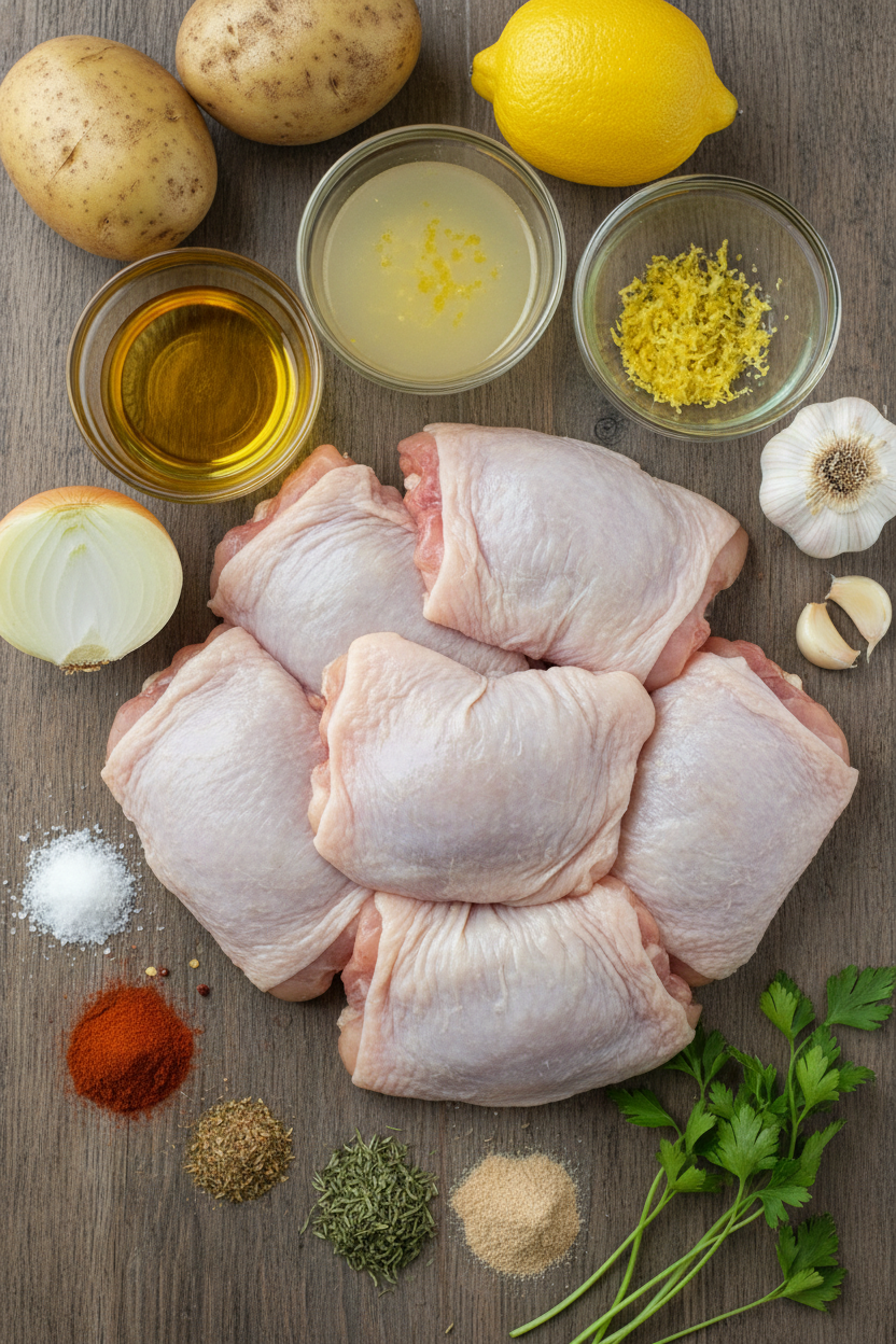 Lemon Herb Chicken with Roasted Potatoes