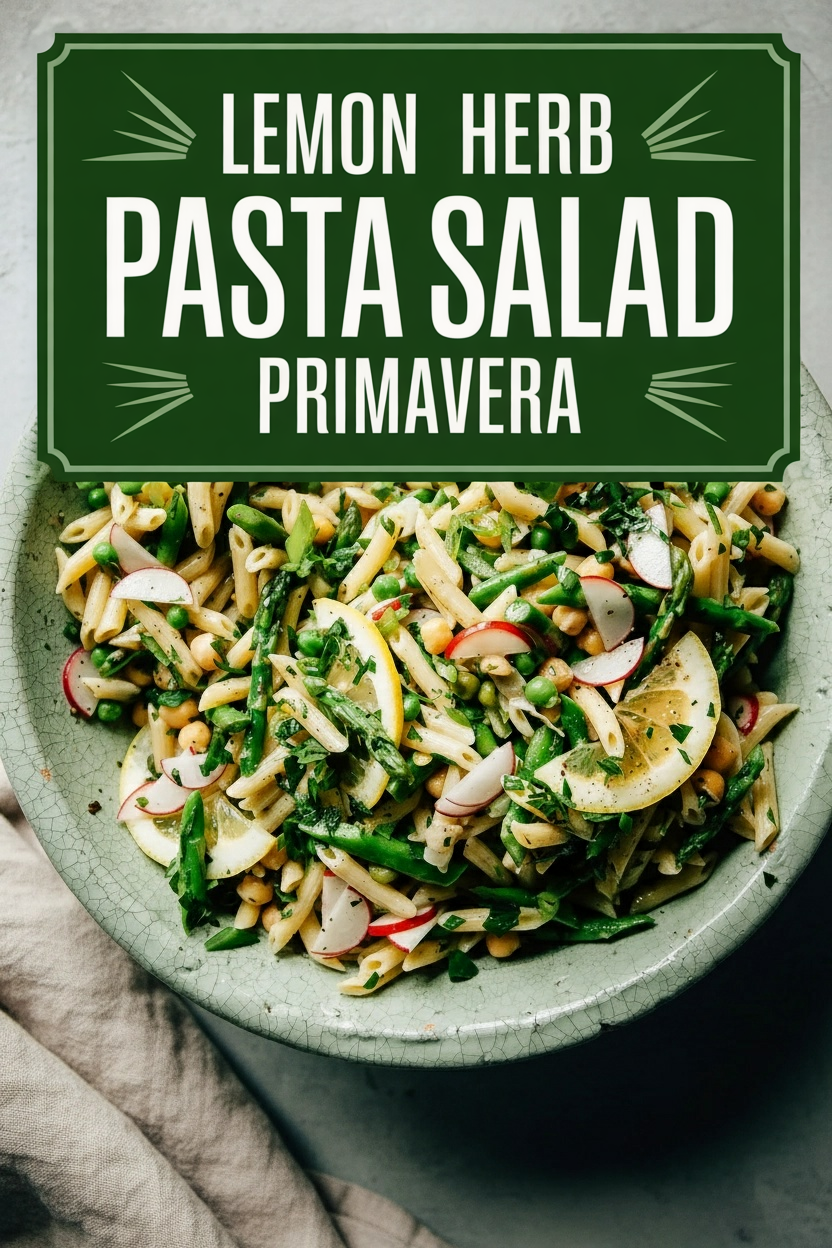 Lemon Herb Pasta Salad Primavera