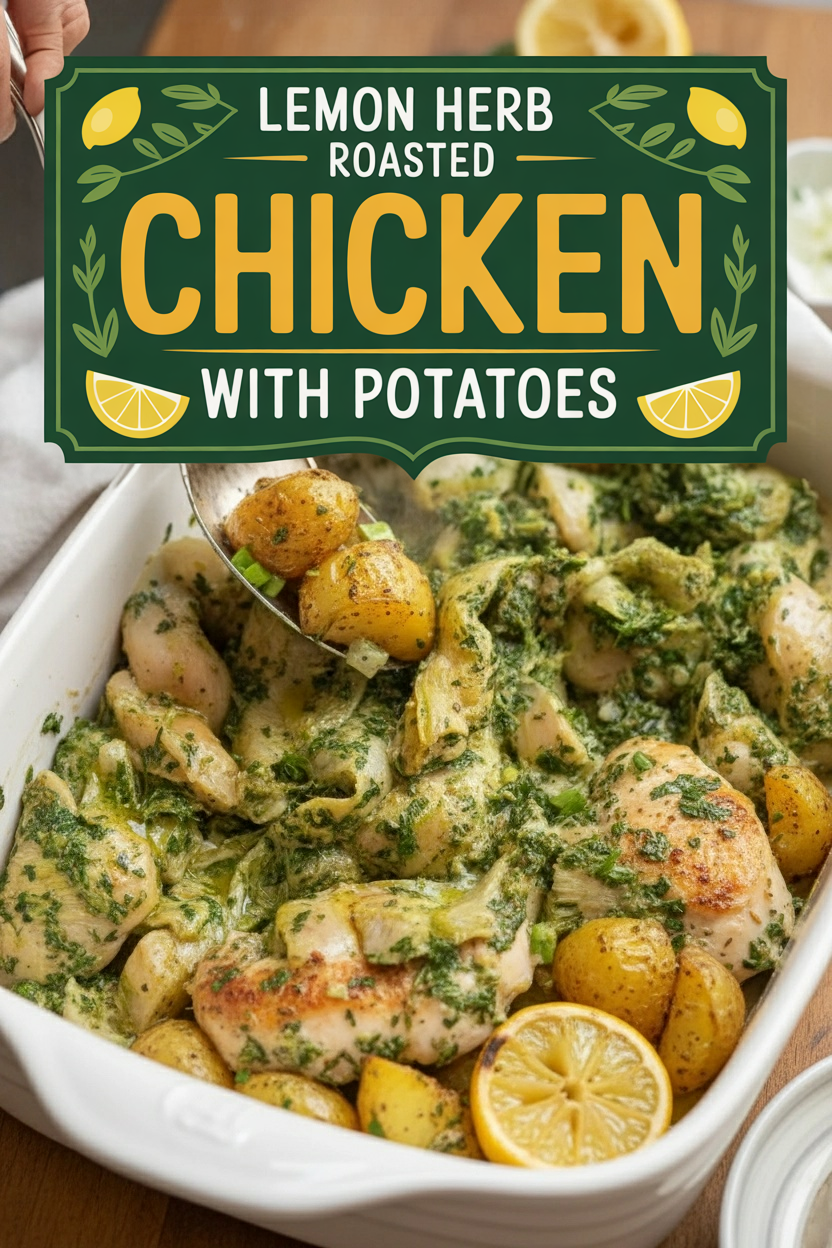 Lemon Herb Roasted Chicken with Potatoes