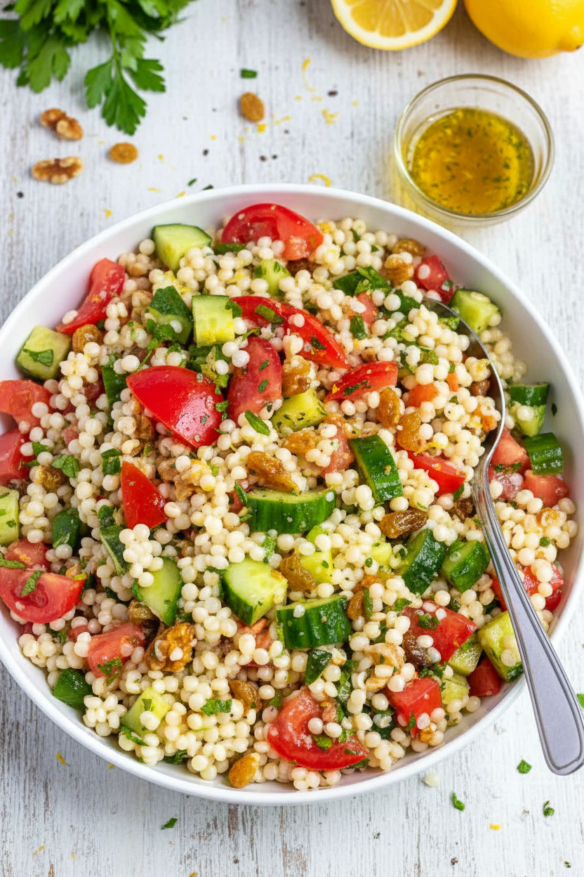 Lemon Herb Spring Couscous Salad