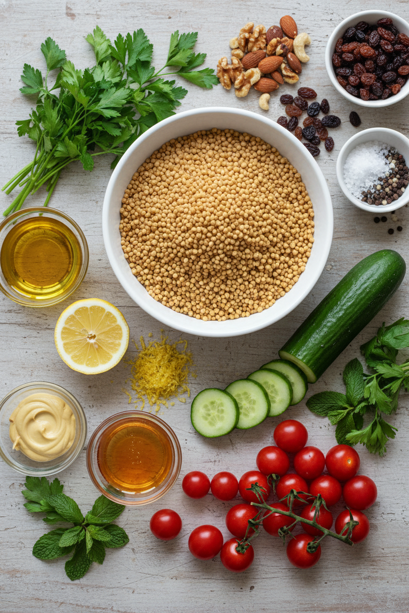 Lemon Herb Spring Couscous Salad