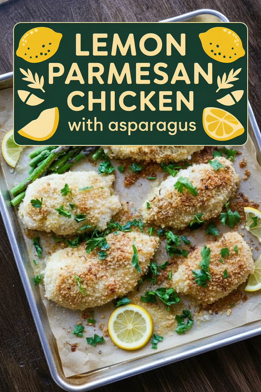 Lemon Parmesan Chicken with Asparagus