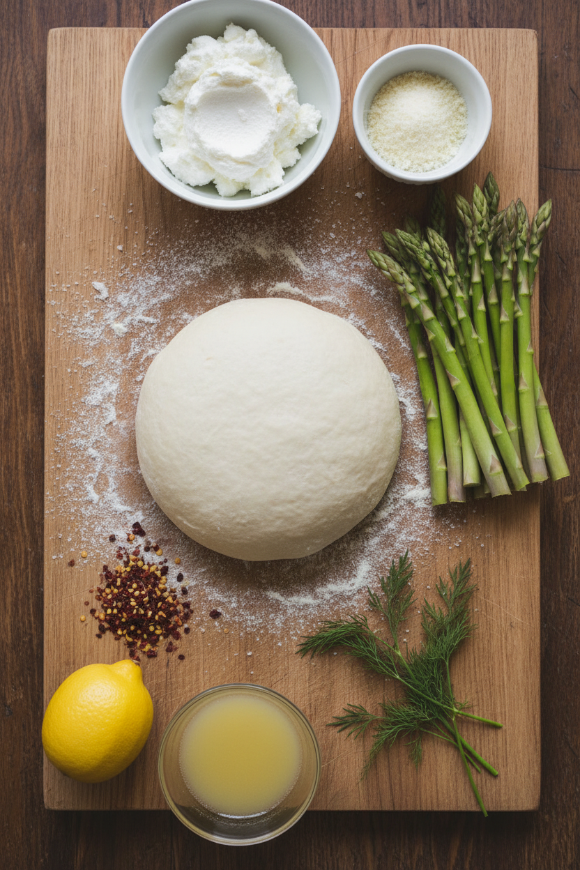 Lemon Ricotta Asparagus Pizza
