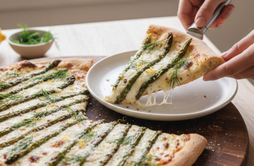 Asparagus and Lemon Pizza with Ricotta