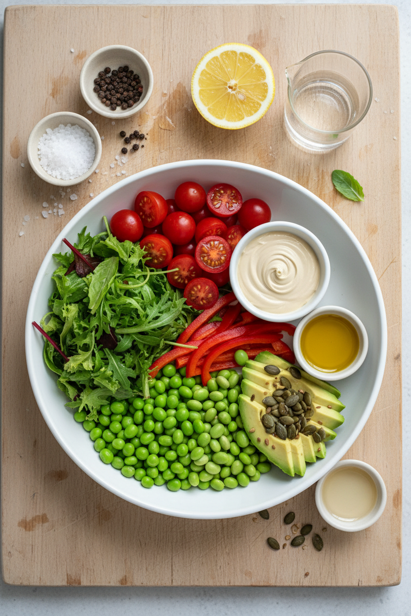 Lemon Tahini Spring Detox Salad