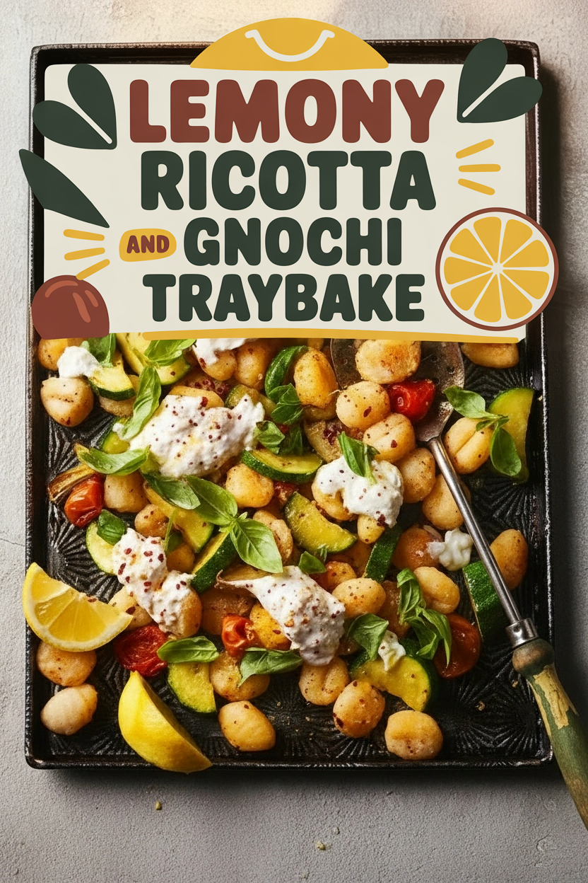 Lemony Ricotta and Gnocchi Traybake