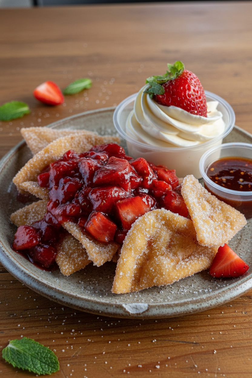 Lilas Easy Strawberry Cheesecake Nachos