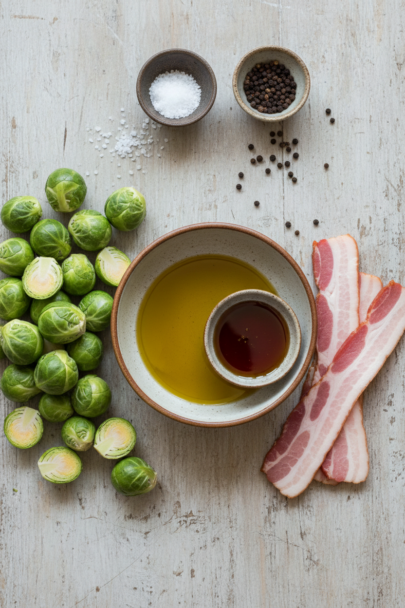 Maple Bacon Roasted Brussels Sprouts