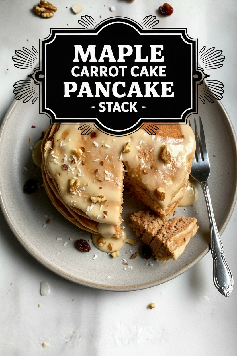Maple Carrot Cake Pancake Stack