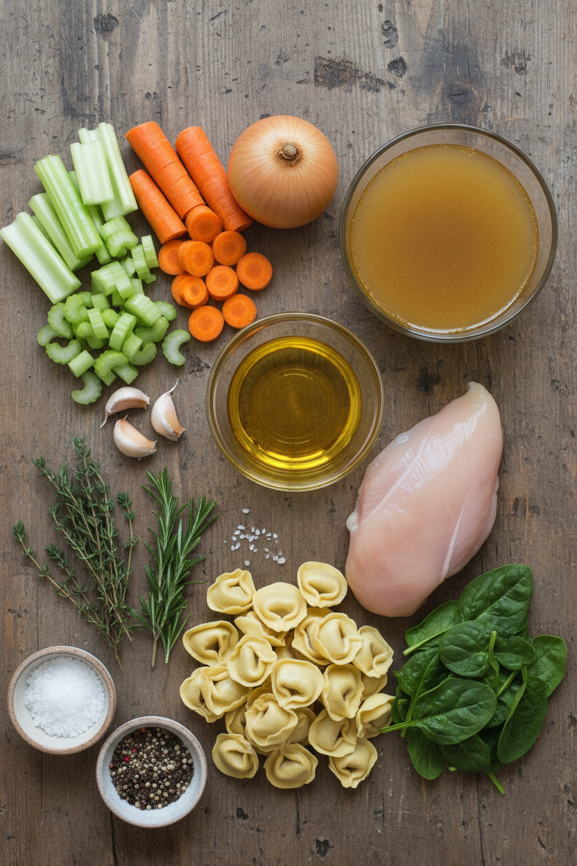 March Lemon Spinach Tortellini Soup